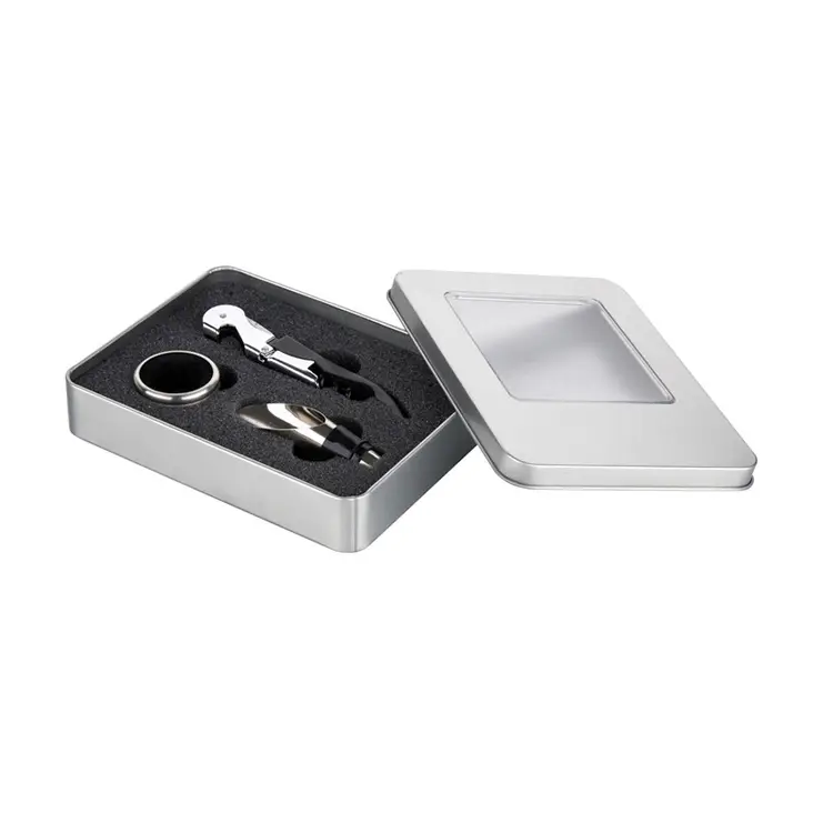 3stk vintilbehør Tin Box Wine Set